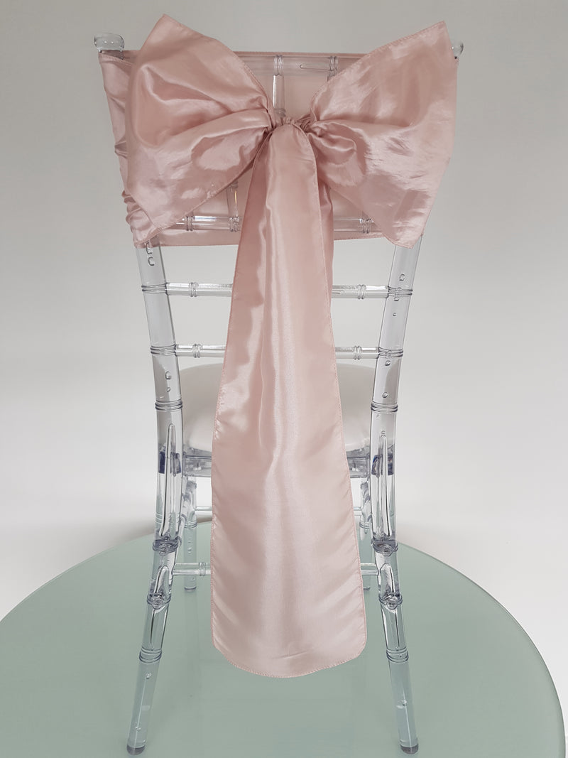 Taffeta Chair Sash Blush Pink