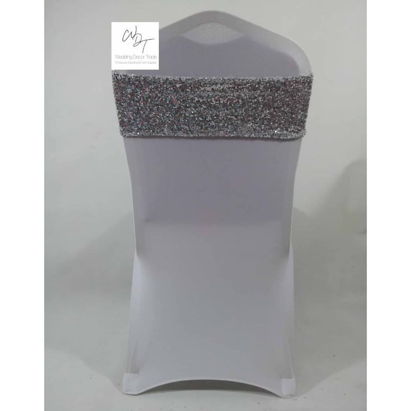 Silver Sequin Chair Band