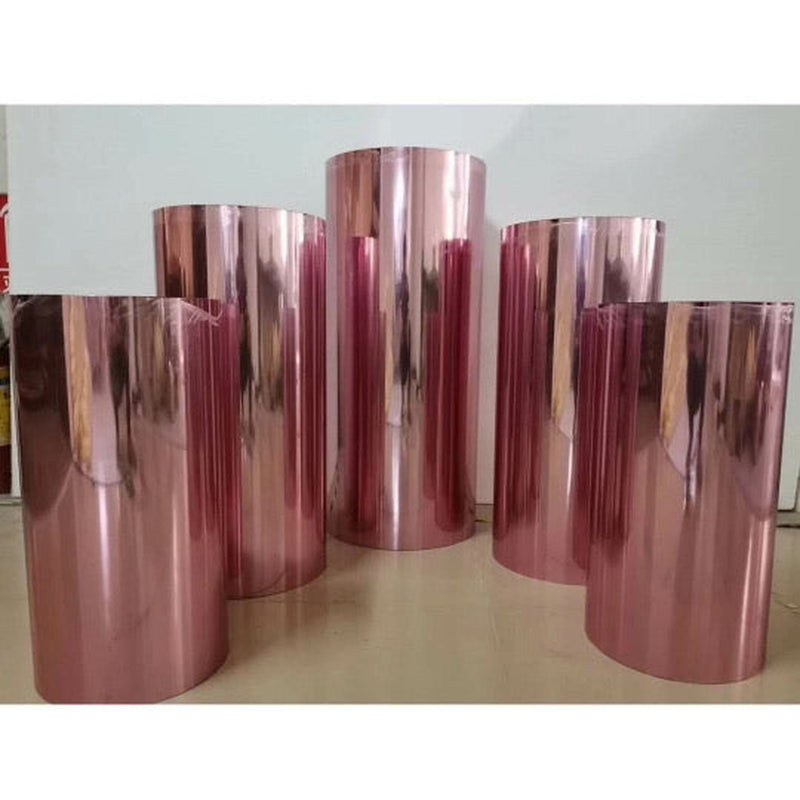 Rose Gold Cylinder Pedestal Set