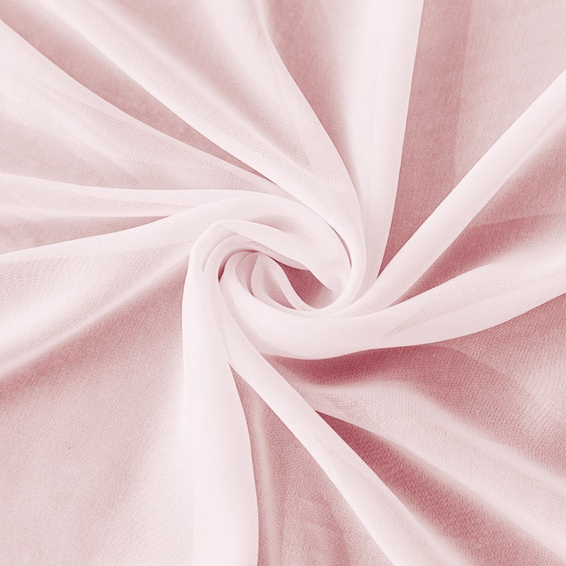 Baby Pink Chiffon Fabric - 10m