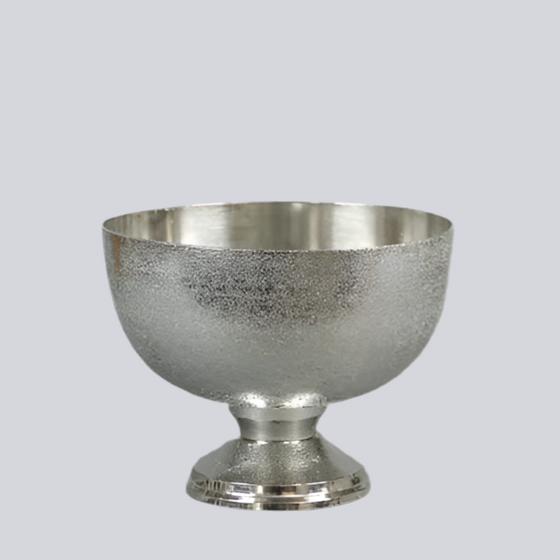 Silver Low Rise Floral Bowl