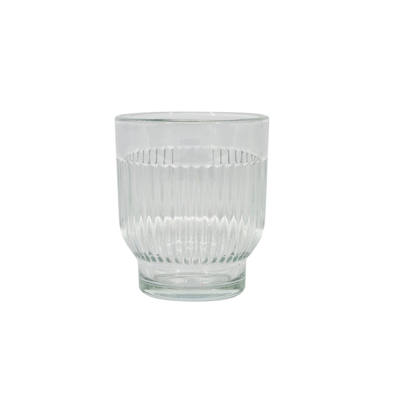 Clear Glass Timeless Ribbed Tealight 8.5cm x 7cm