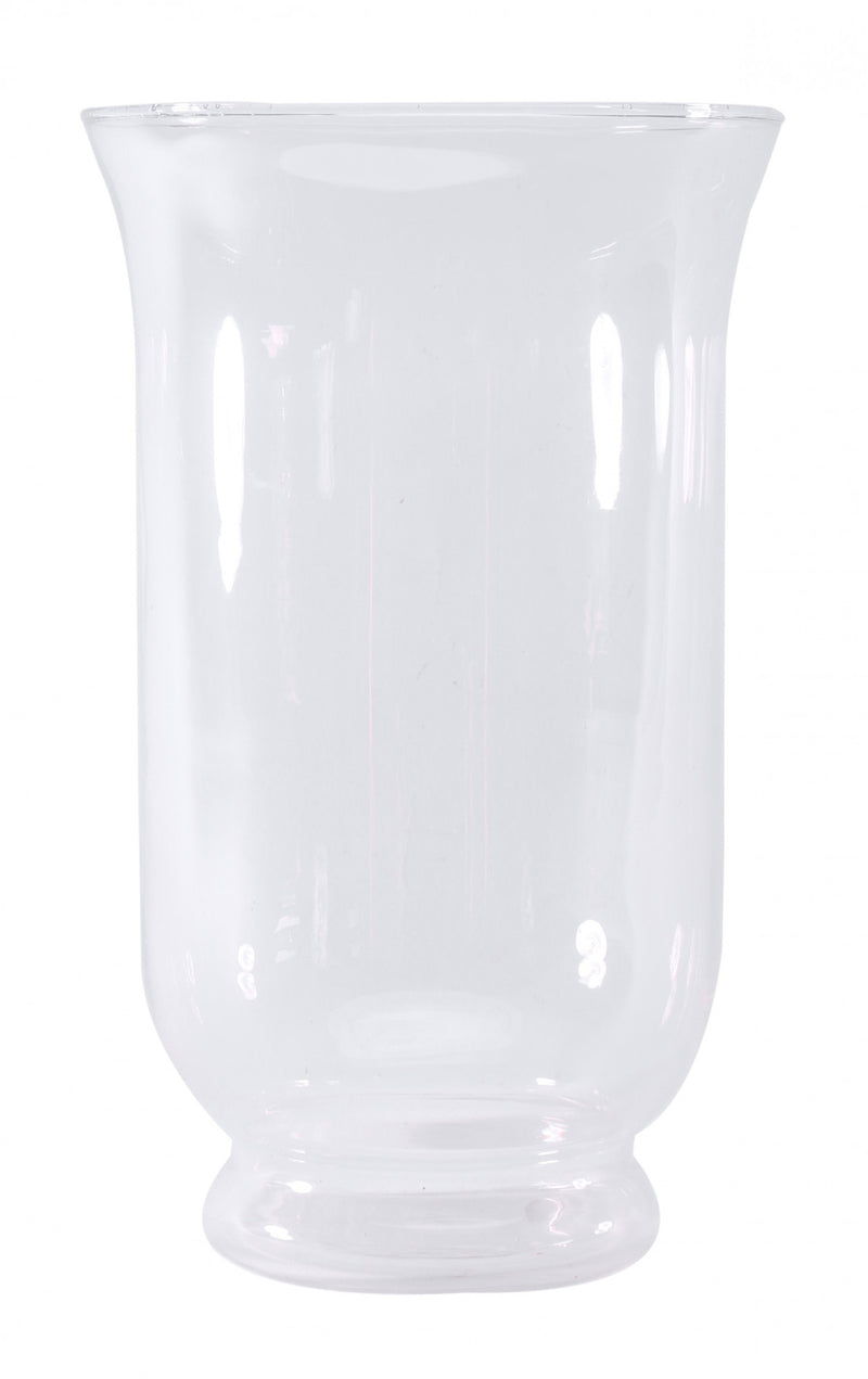 Clear Glass Hurricane Vase 25 x 15 cm