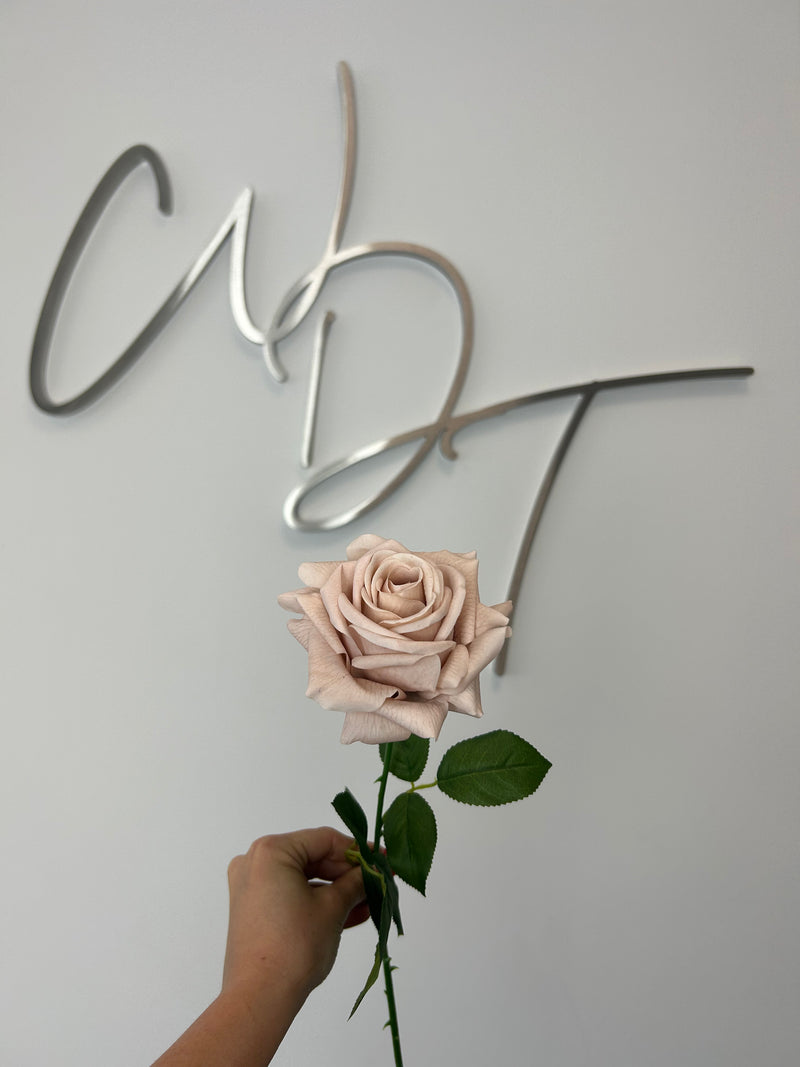 Single Stem Real Touch Rose - Nude