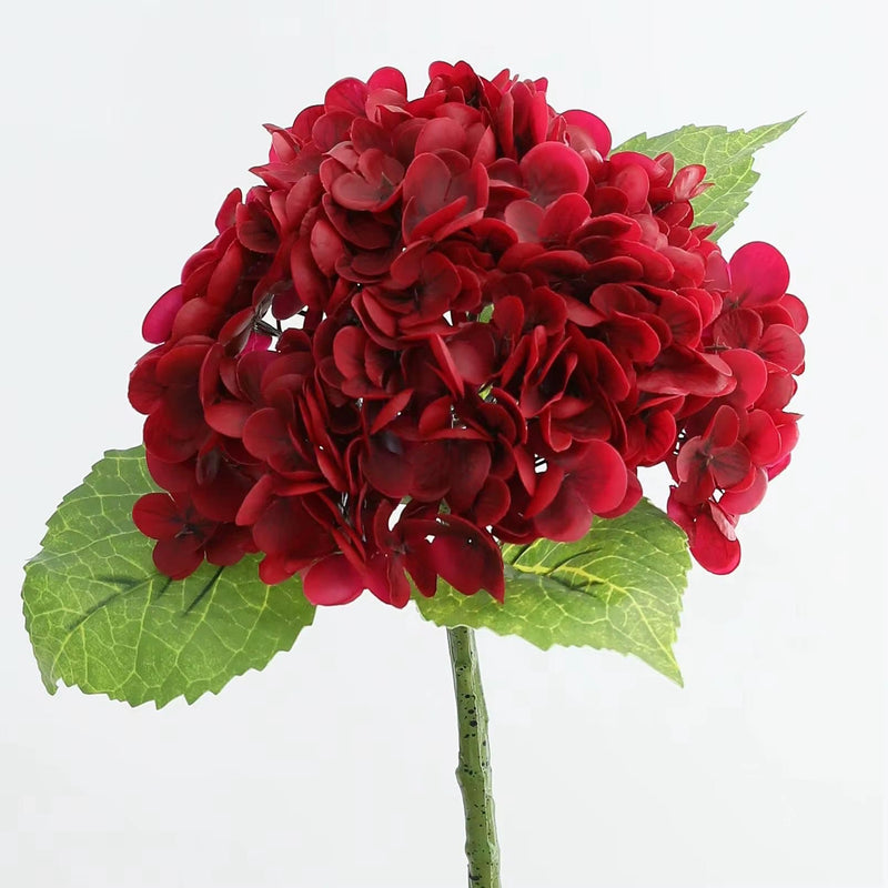 Single Stem Real Touch hydrangea - Red