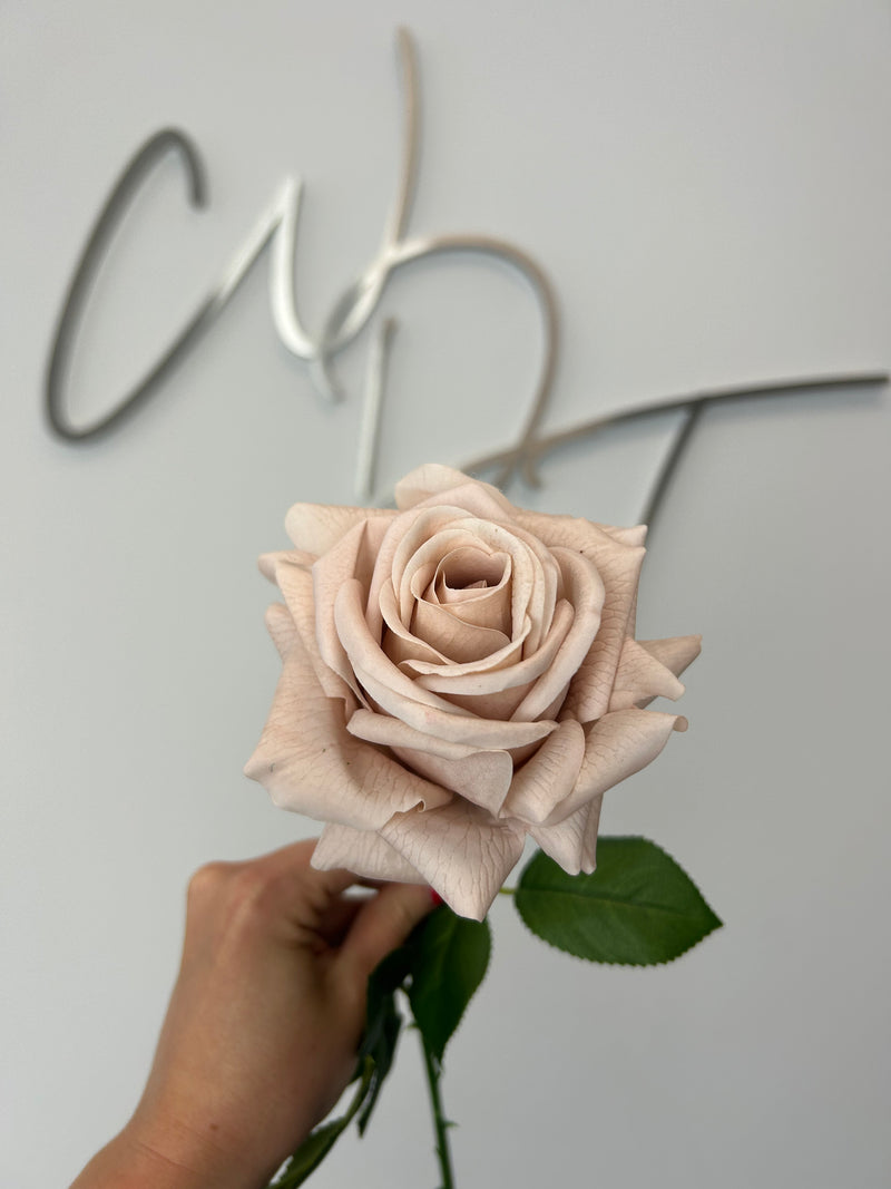 Single Stem Real Touch Rose - Nude