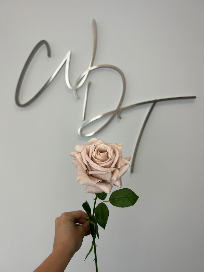 Single Stem Real Touch Rose - Nude