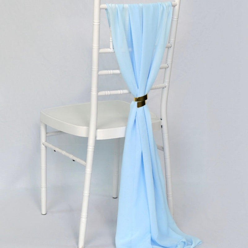 Chiffon Vertical Drop -  Powder Blue