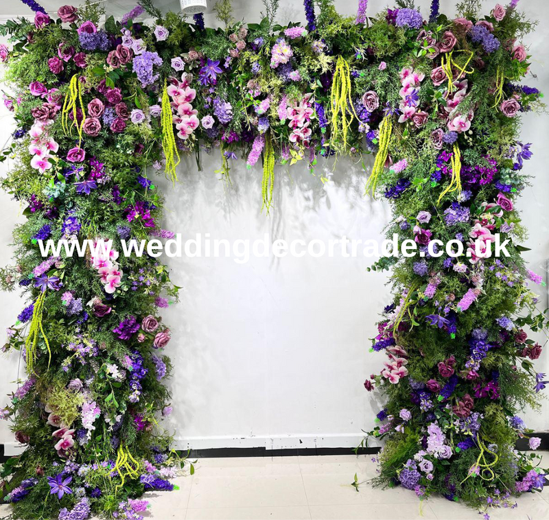 Cloth Back Square Arch Florals - Shades of Purple