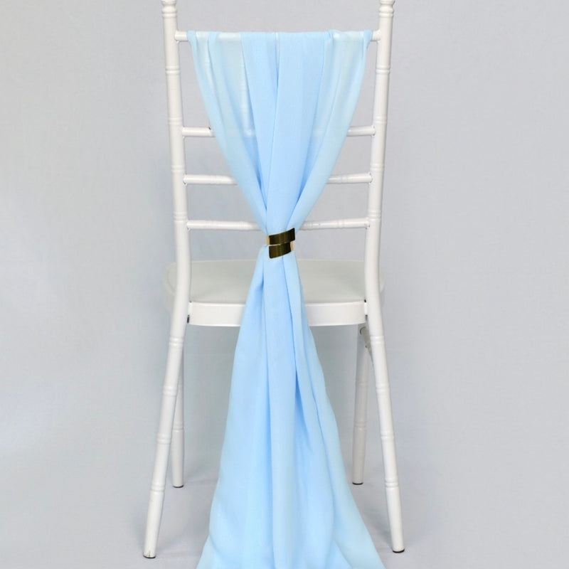 Chiffon Vertical Drop -  Powder Blue
