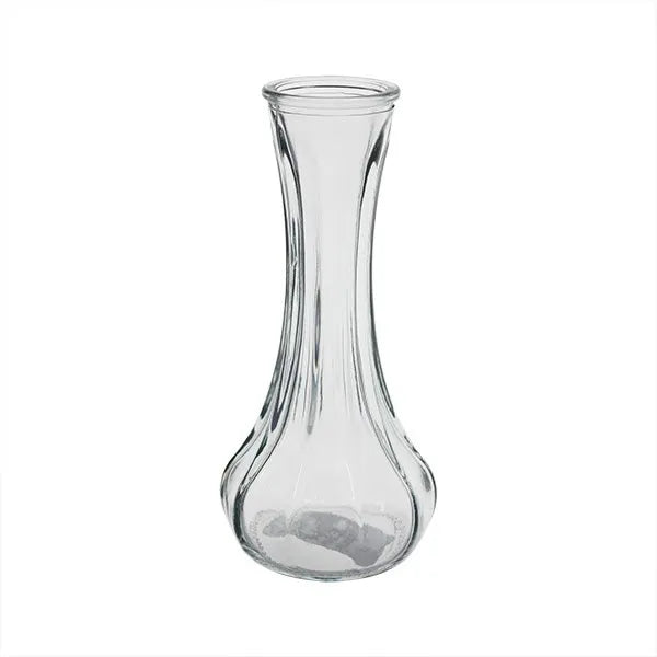 Alicia Slimline Glass Decorative Dinner Candle Holder - 16cm