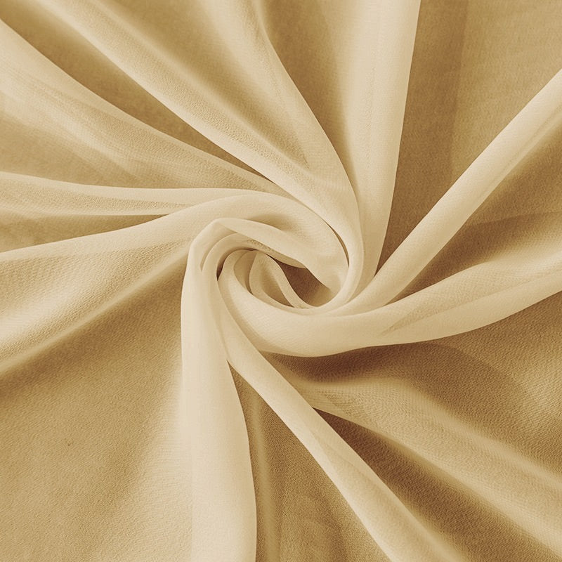 Champagne/ Nude Chiffon Fabric - 10m