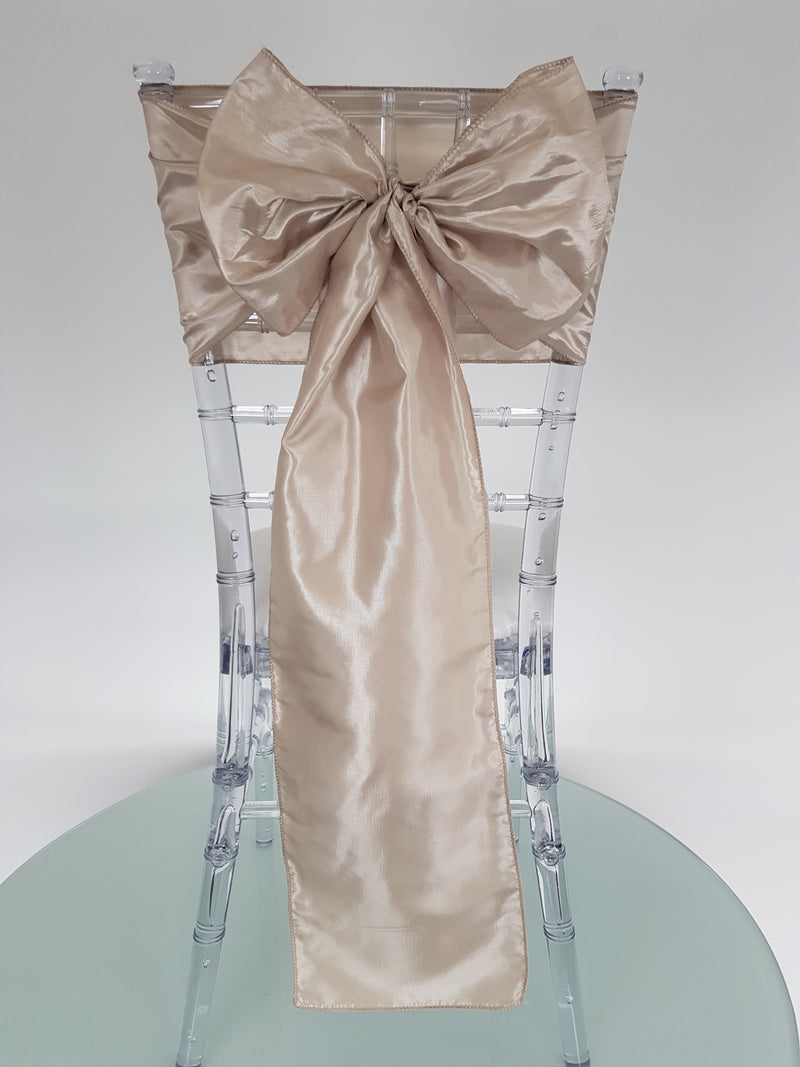 Taffeta Chair Sash Champagne