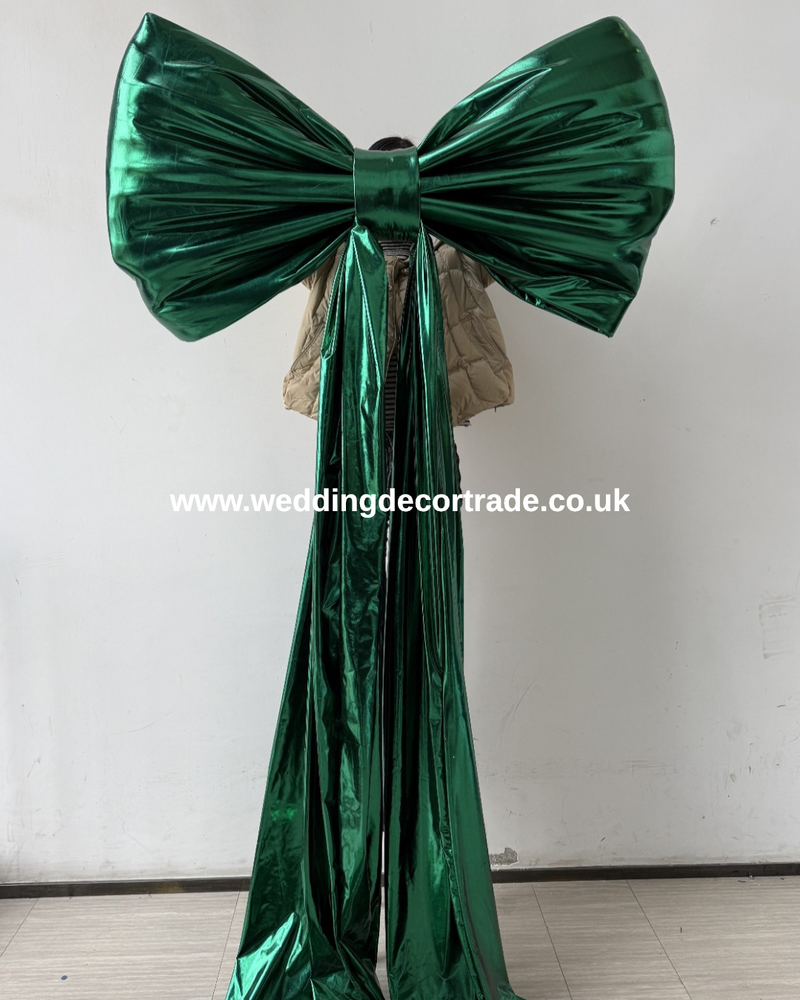 Large Decor Bow - Metallic Emerald Green