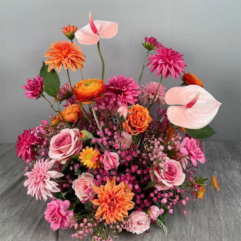 Elle Low Floral Silk Centrepiece