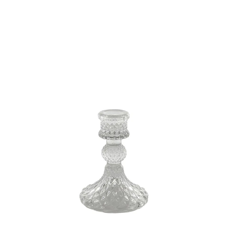 Esmerelda Glass Decorative Dinner Candle Holder - 10cm