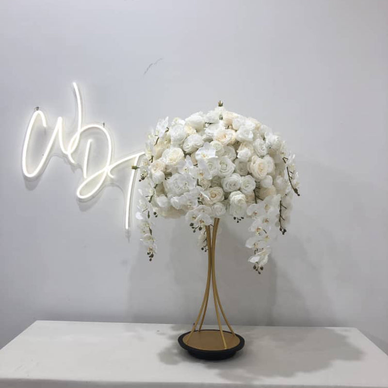 M12 Rose & Orchid Silk Floral Centrepiece - 70cm