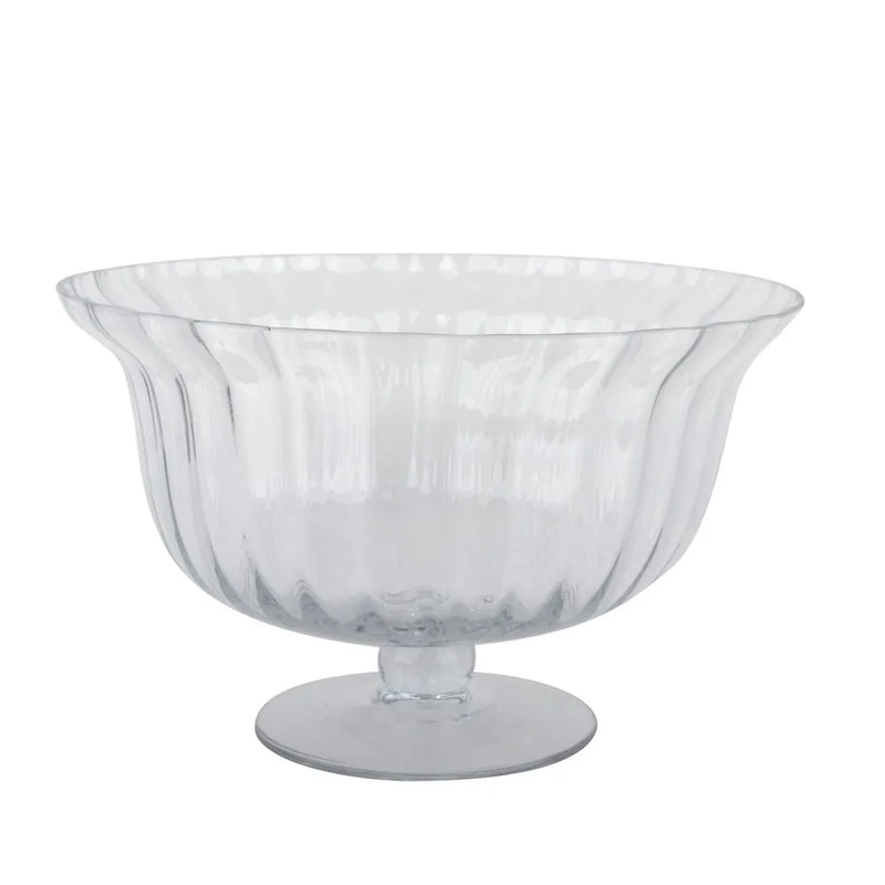 Glass Low Rise Floral Bowl