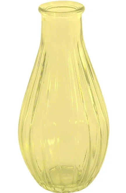 Lemon Ribbed Bud Vase