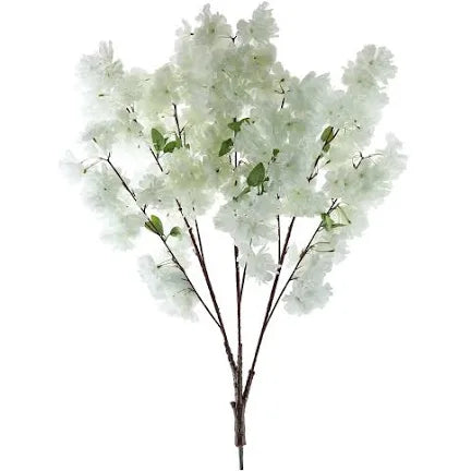 Interchangeable Cream Blossom Tree Branches - Set of 30