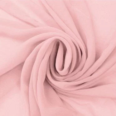 Dusky Pink Chiffon Fabric - 10m