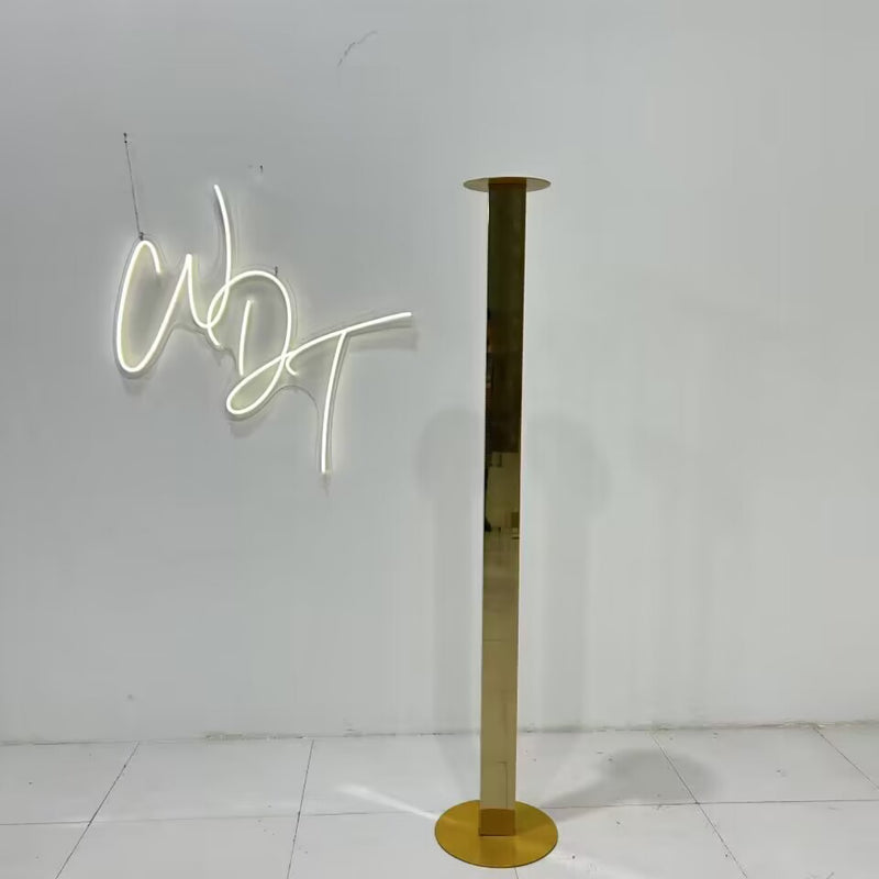 Tall Gold Mirrored Stand