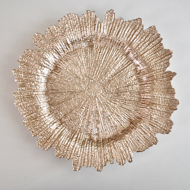 Champagne Gold Leaf Charger Plate