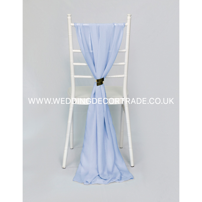 Chiffon Vertical Drop -  Cornflower