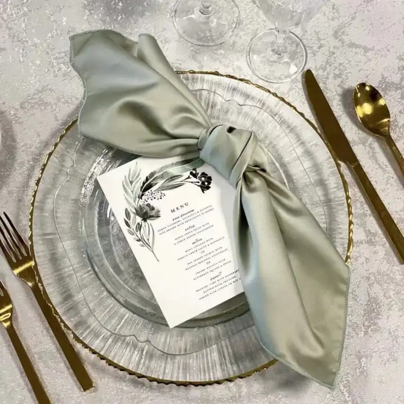 Sage L’Amour Satin Napkin