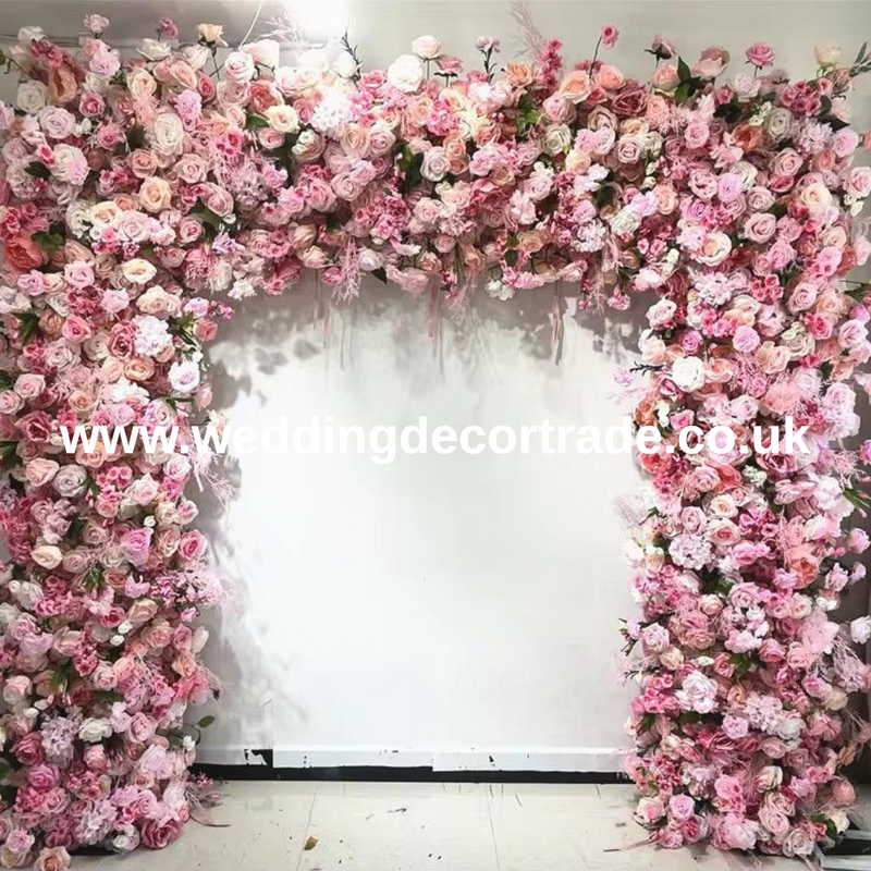 Cloth Back Square Arch Florals - Pretty in Pink
