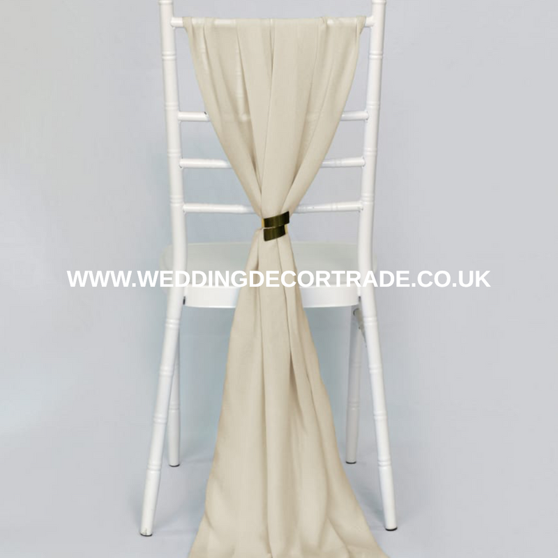 Chiffon Vertical Drop -  Oyster