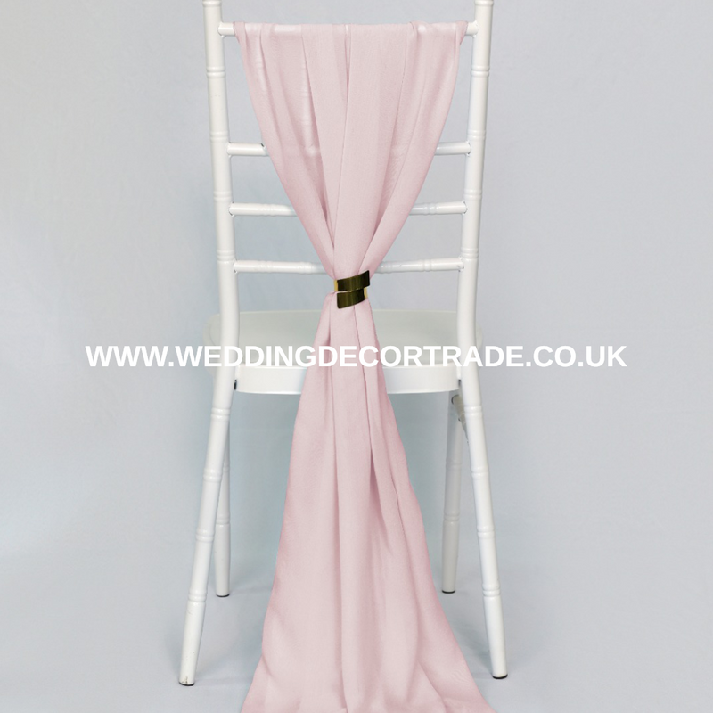 Chiffon Vertical Drop -  Baby Pink
