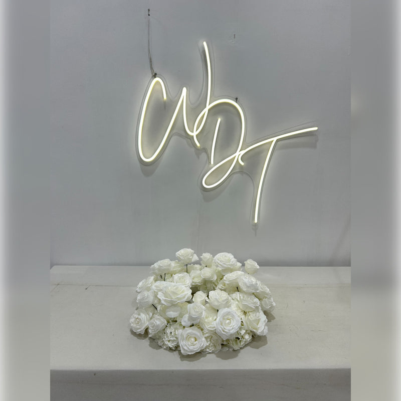 White Hydrangea & Rose Silk Floral Ring - M24