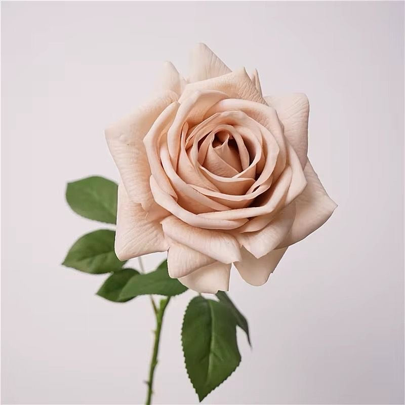 Single Stem Real Touch Rose - Nude