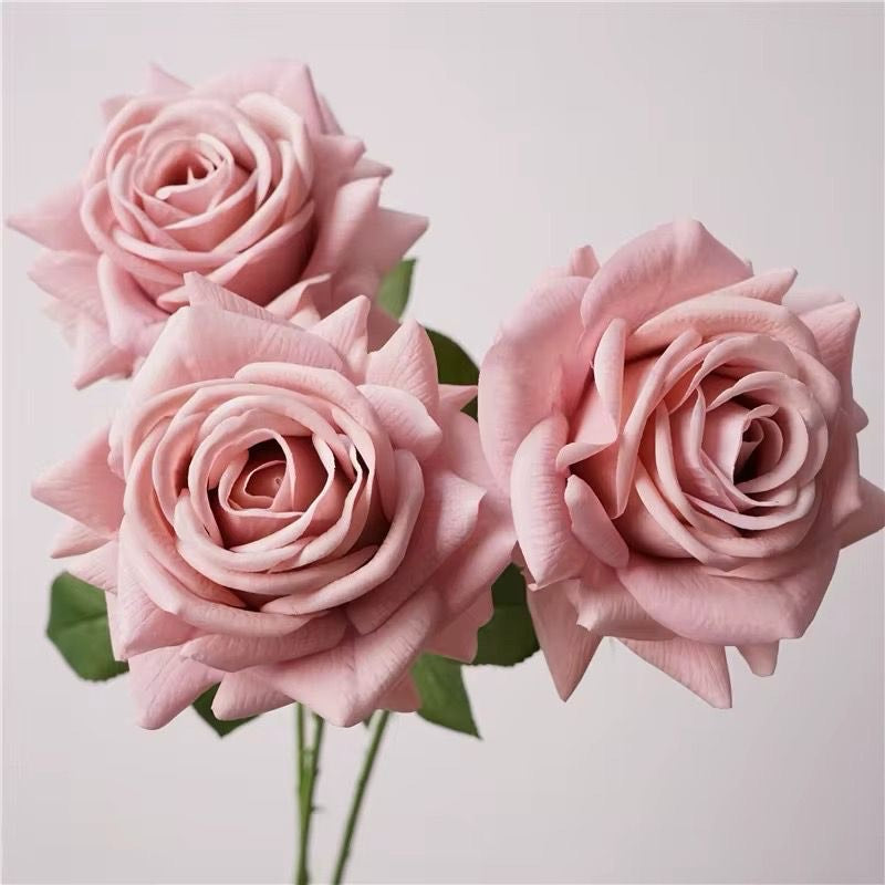 Single Stem Real Touch Rose bunch - Rosey Pink
