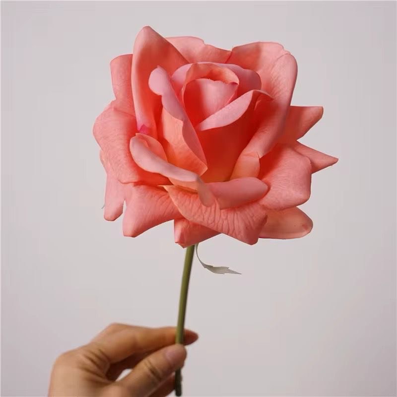 Single Stem Real Touch Rose - Sunset Pink
