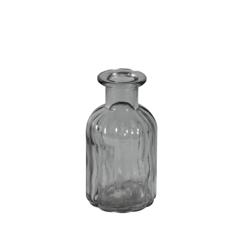 Grey Glass Flora Bottle Vase 10.5 cm