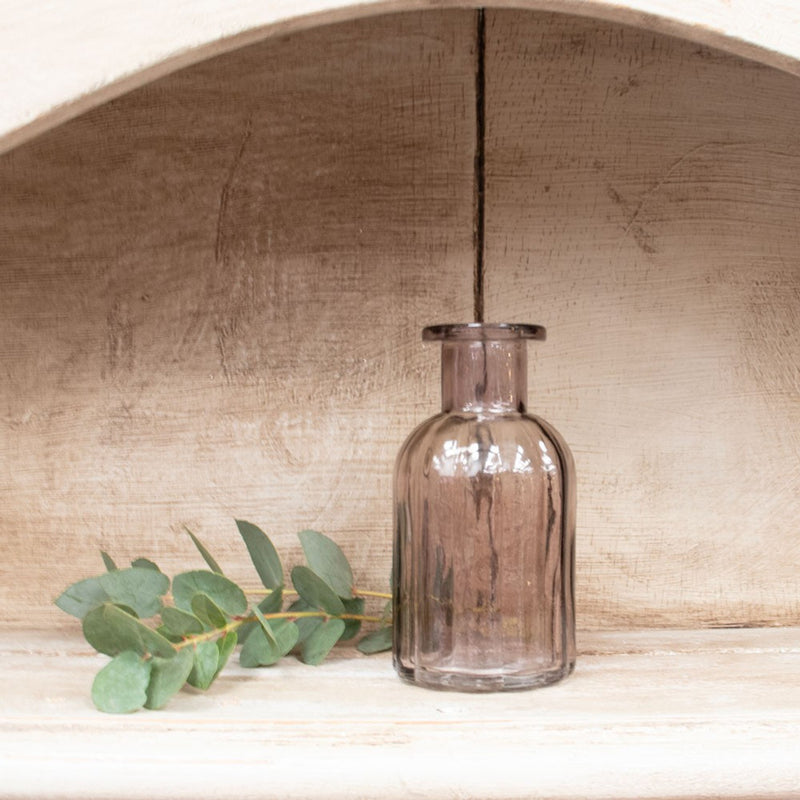 Grey Glass Flora Bottle Vase 10.5 cm