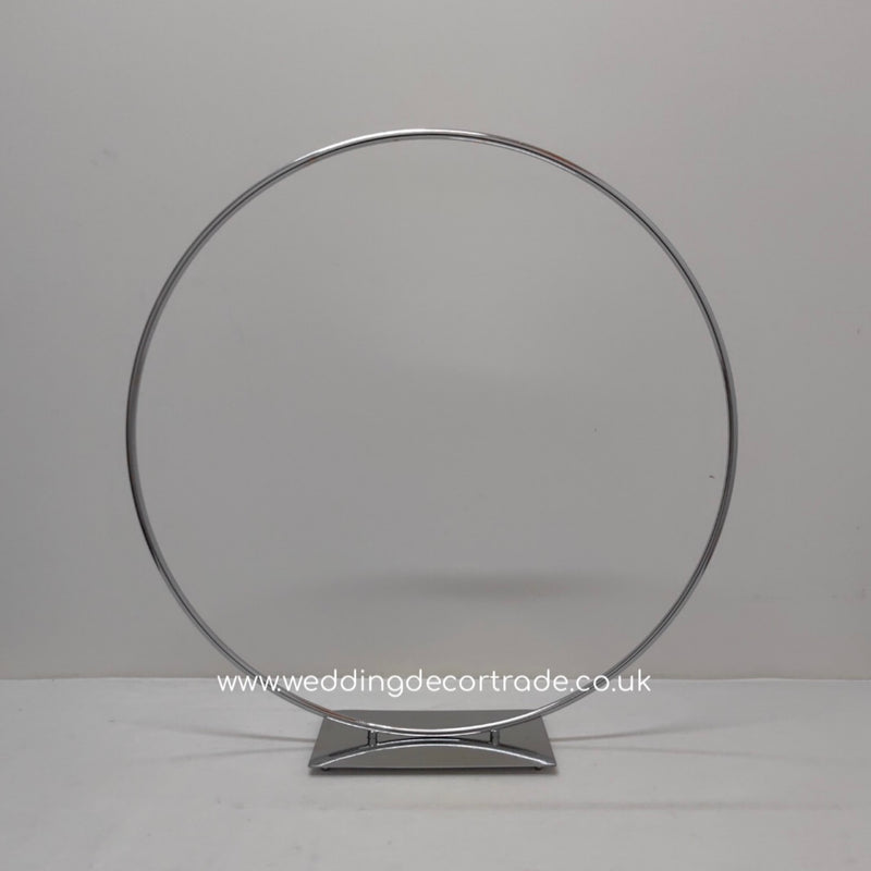 Hoop Floral Stand - Silver