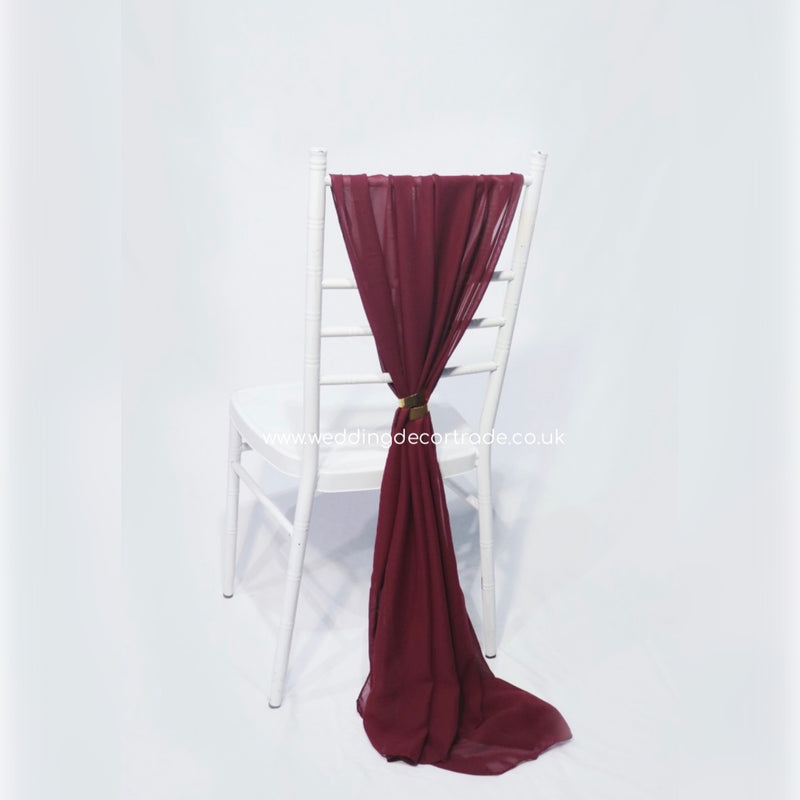 Chiffon Vertical Drop - Burgundy