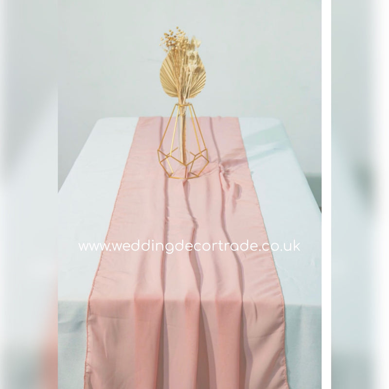 Chiffon Table Runner - Dusky Pink