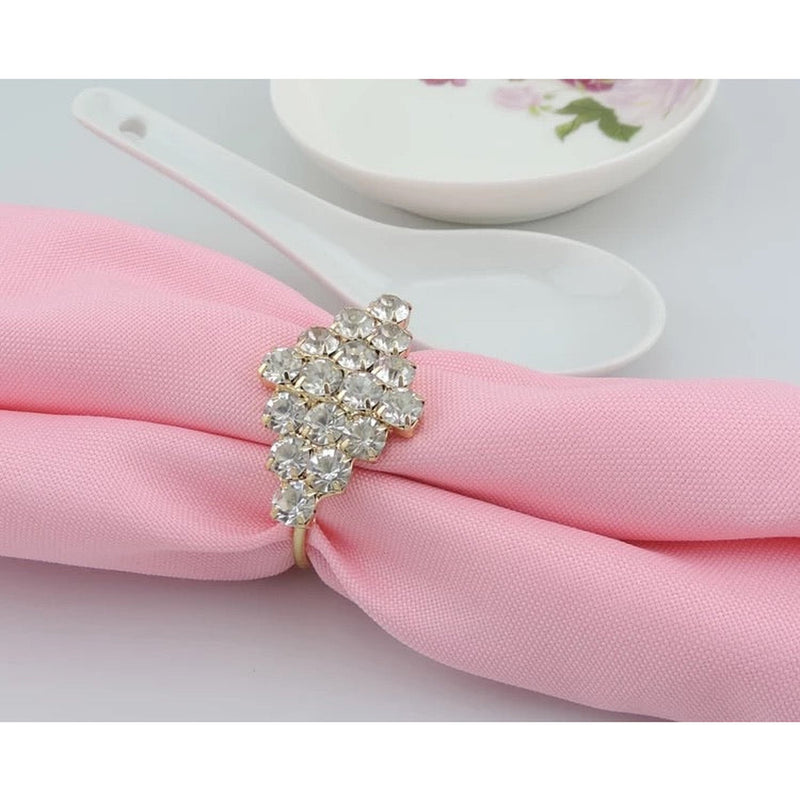 Napkin Rings x6 - Diamanté Design