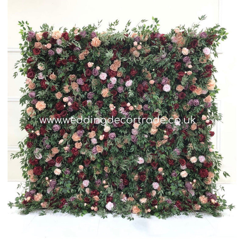 Harlow Wine & Pink Flower Wall