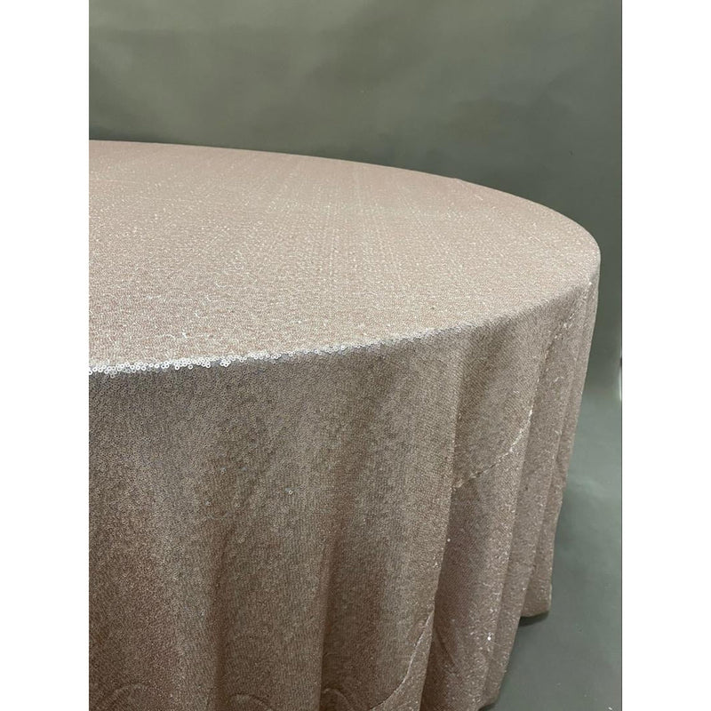 Matte Champagne Sequin Table Cloth