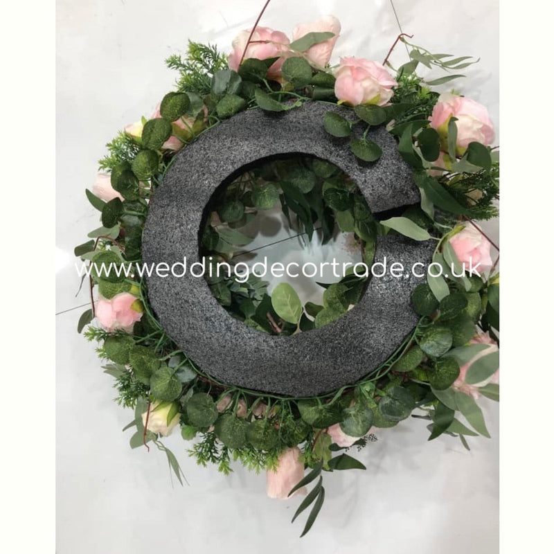 Blush Textured Silk Floral Ring - 40cm - M4