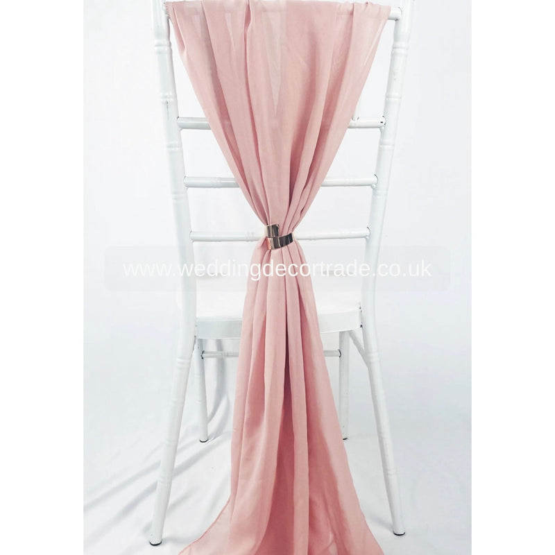 Chiffon Vertical Drop -  Dusky Pink