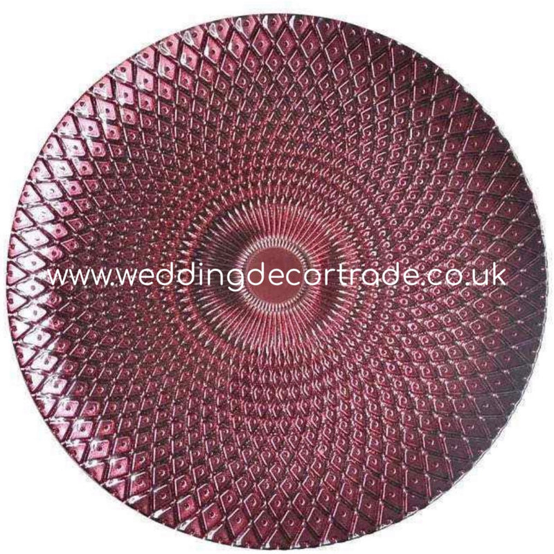 Wine Textured Luxe Charger Plate
