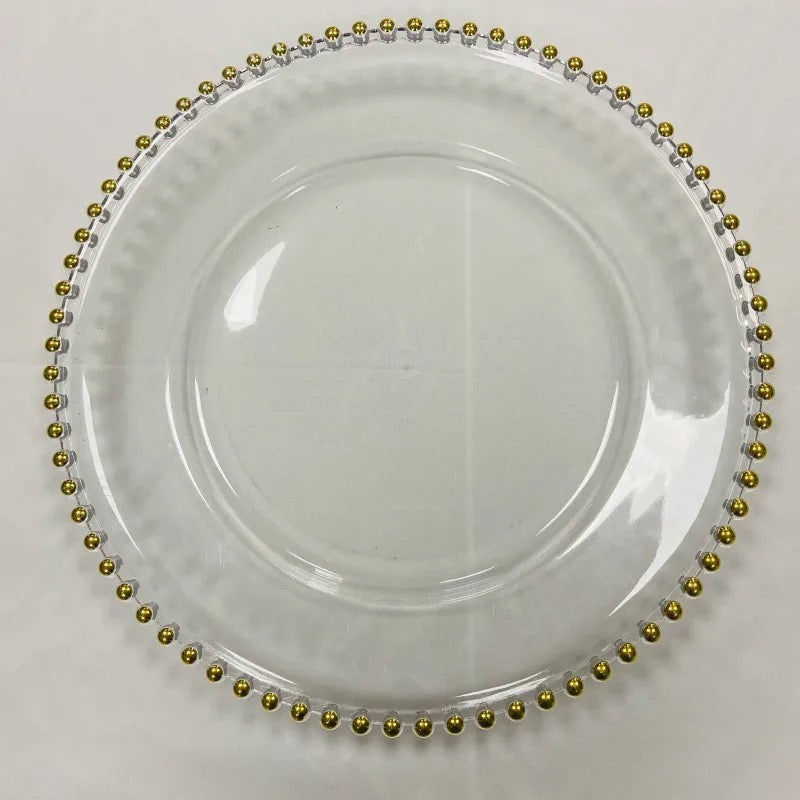 Gold Beaded Charger Plate