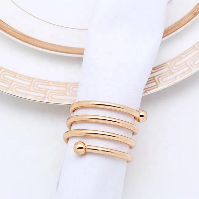 Napkin Rings x6 - Rose Gold