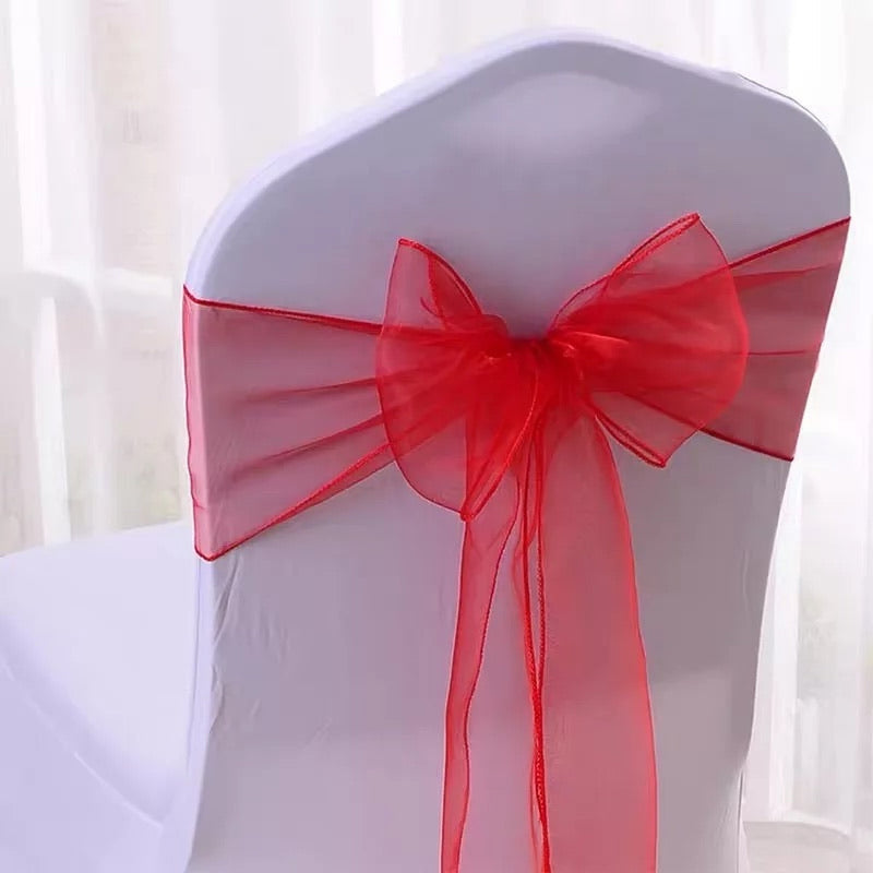 Organza Sash - Red